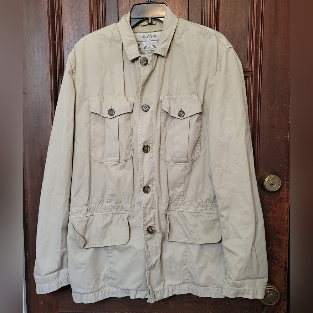 Banana Republic Tan Military Field Jacket with Classic Styling